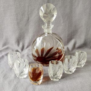 Moser Karlsbad Crystal Decanter Set – Art Deco 1930s Elegance