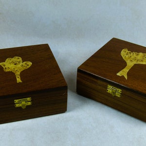 Set di 2 scatole per sigarette – legno di radica intarsiato