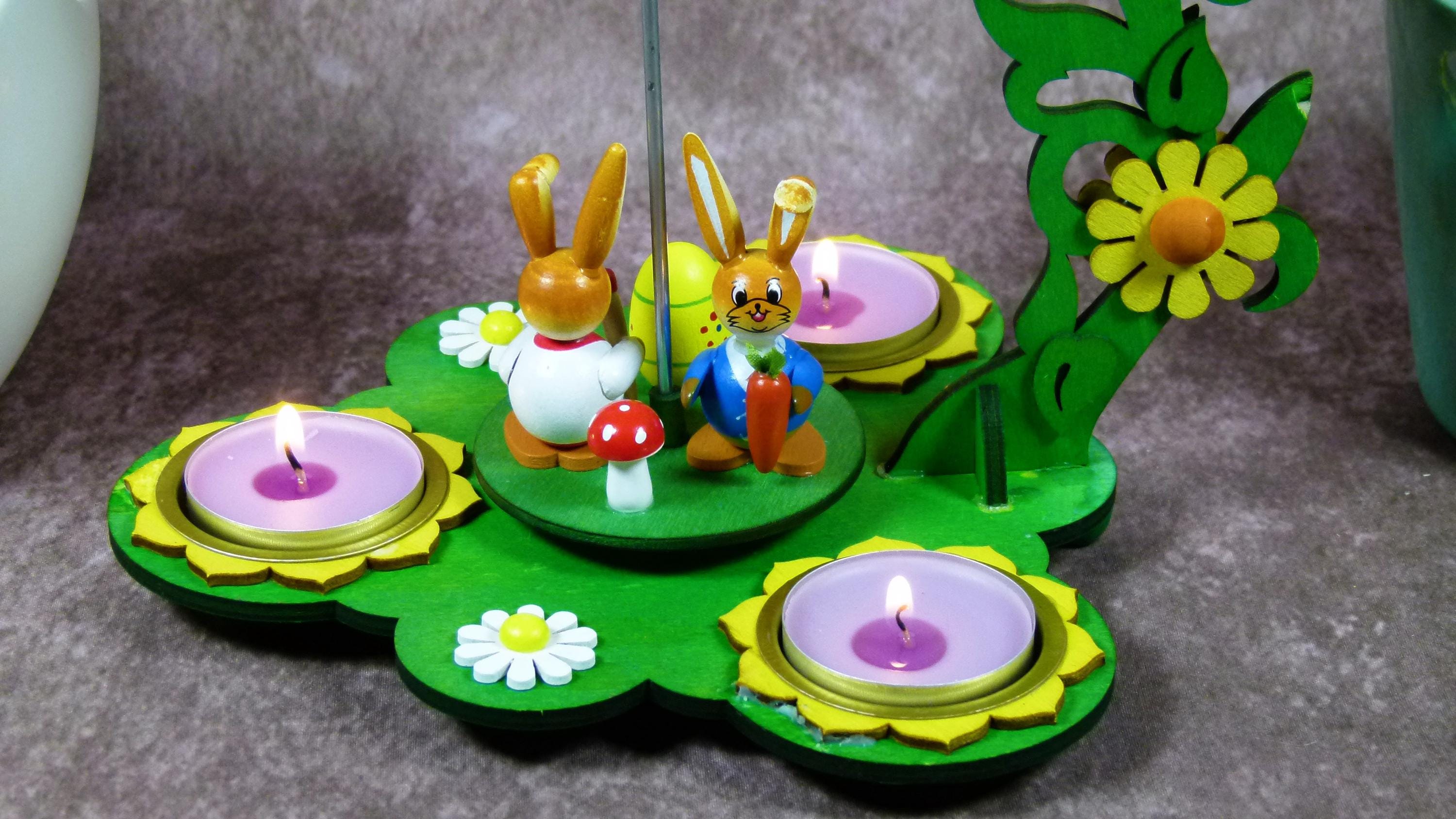 イースターセット（回転式キャンドルホルダーとポットカバー付き