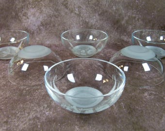 Avon Crystal Bowl Set – Hummingbird Etched Elegance