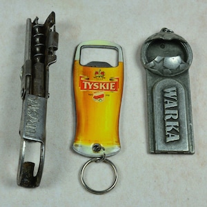 Polnisches Flaschenöffner Set - Vintage Brauerei Anhänger