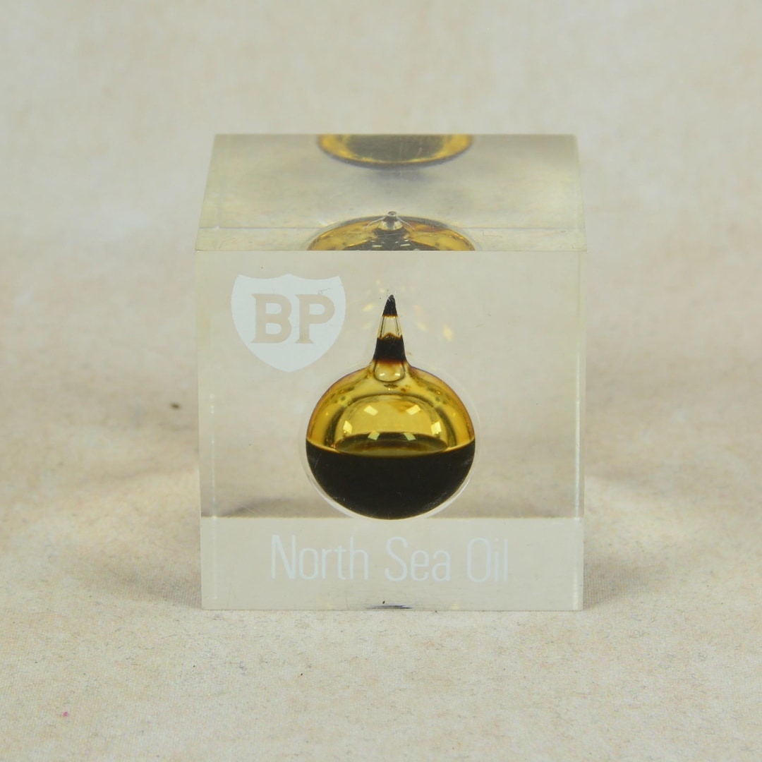 BP North Sea Oil Acrylic Paperweight – Oil Droplet Collectible - Etsy UK