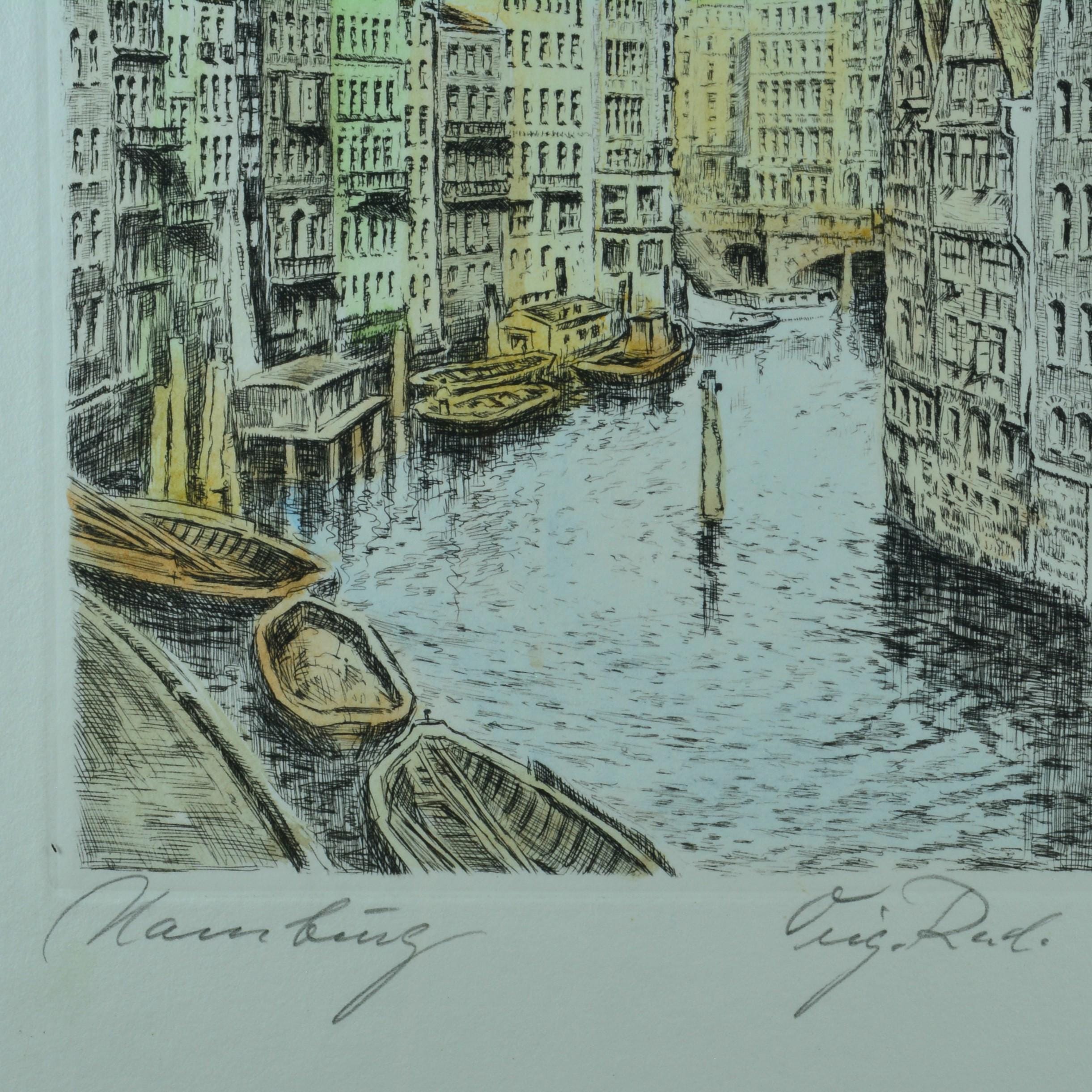 Hamburg by Richard Adler – Mid-20th Century - Vintage Color
