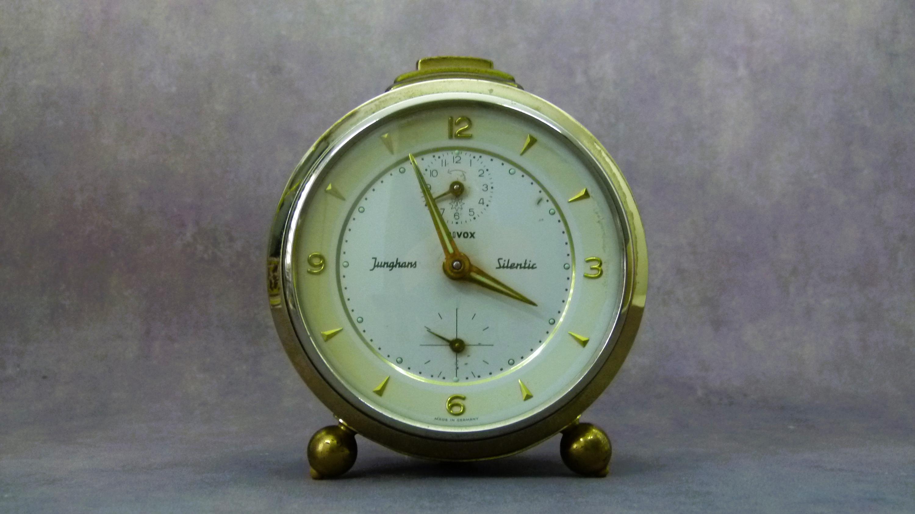 Vintage 1960s Junghans Silentic TRIVOX Alarm Clock