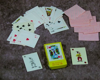 NOS, mini cartes à jouer, jeu de cartes vintage, mini cartes