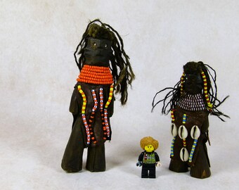 呪物　プリミティブアート　アフリカ　ケニア　キクユ族　トゥルカナ族　木彫人形 トゥルカナ族 木像 人形 木彫り / アフリカ プリミティブ アート