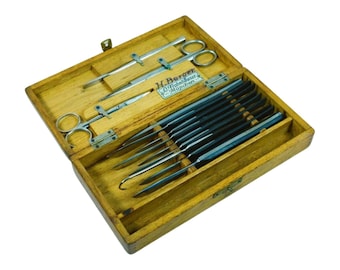 Early 20th-Century Surgical Tool Set by L. Frohnhauser – Vintage Medical Case