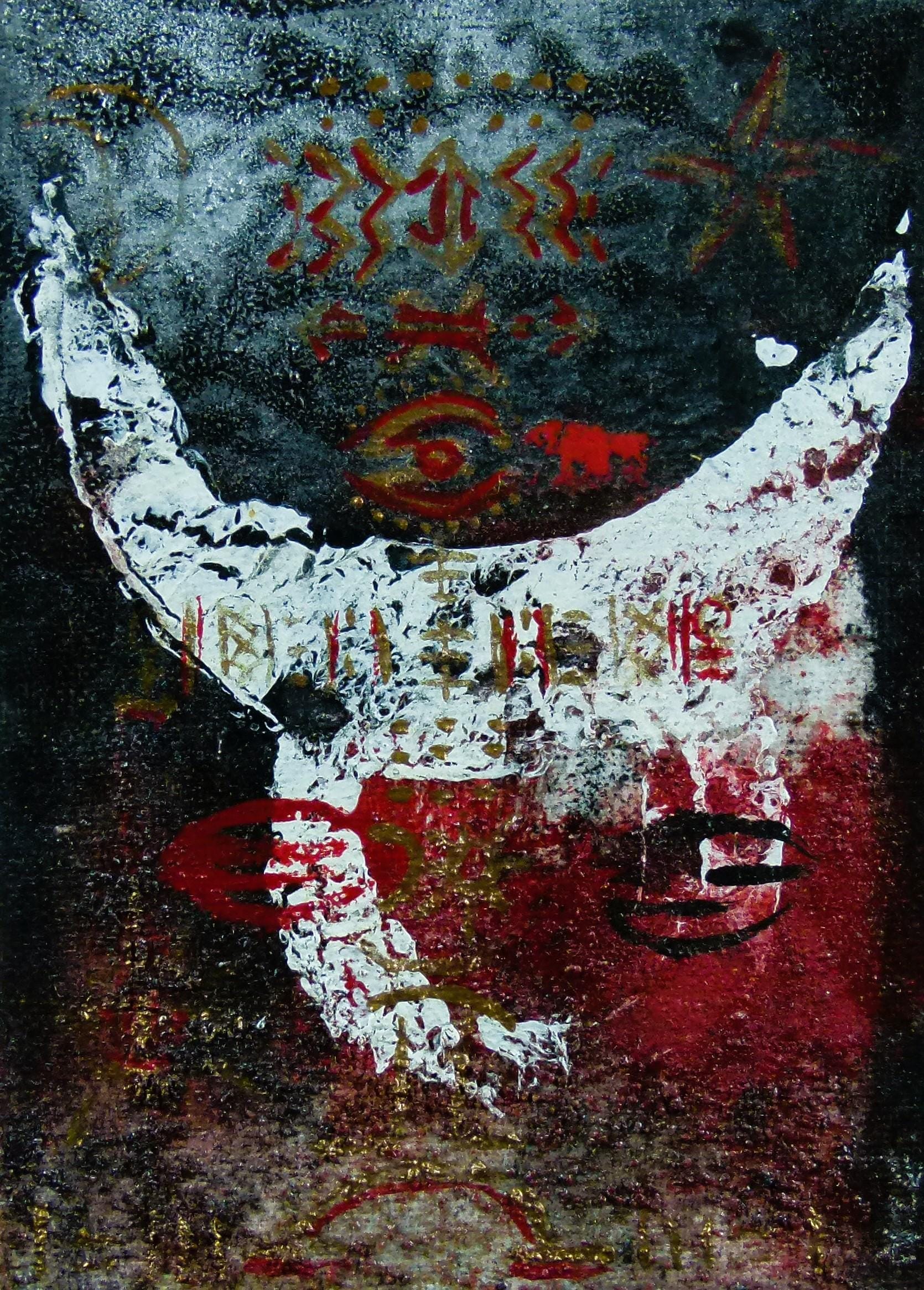 抽象画 美術　ミクストメディア ゼ・ノブレによるミクストメディア抽象画 – サイン入り、額入り - Etsy