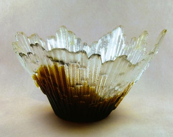 Glasschale – Nordlicht – finnische Mid-Century Tauno Wirkkala Kunst