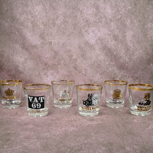 Set di bicchieri da whisky – Ciondolo da bar vintage di marca