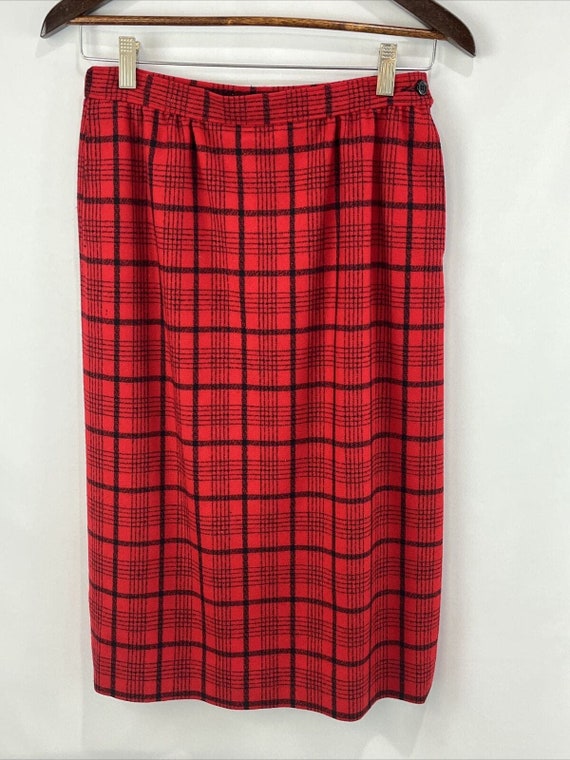 Vintage Pendleton Pure New Wool Pleated Midi Skirt