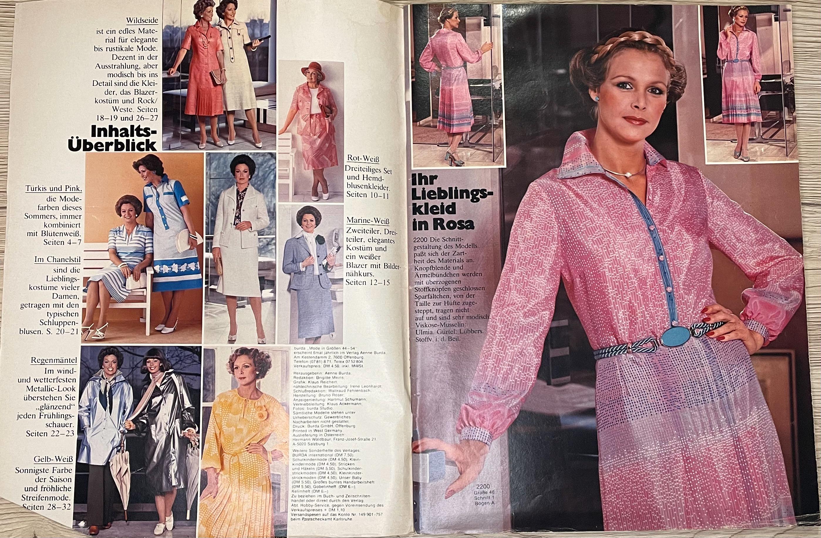 Magazine Burda Grande Taille N°E 373 - 1977 - Complet Avec Patrons De Couture - Occasion