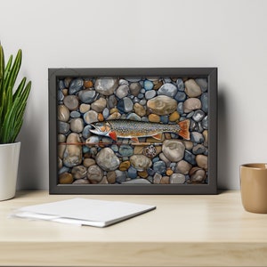 Watercolor Brook Trout Fly Fishing Digital Download |Watercolor Fishing Art | Nature Wall Decor | Gift For Fisherman| Fly Fishing Enthusiast