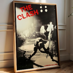 The London Calling Poster, Vintage Music Poster, Iconic Band Poster, Retro Rock and Roll Decor, Classic Album Cover Art