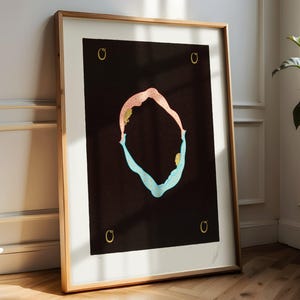 Póster con impresión artística, arte abstracto colorido, decoración de pared minimalista, arte único para sala de estar, impresión moderna, diseño abstracto