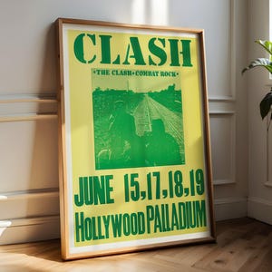 The Clash Concert Poster: Hollywood Palladium, 1979 Rock Gig