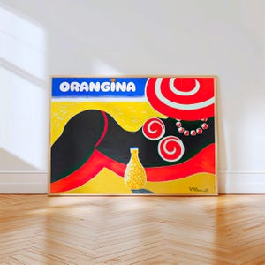 Orangina Poster: Retro Drink Ad, Vintage Kitchen Bar Art (Digital Download)