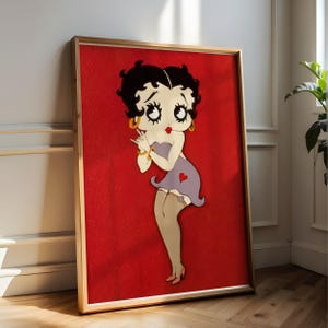 Betty Boop Classic Large Poster, Cartoon Character Art Print, Vintage Style Wall Decor, Retro Animation Poster, Iconic Cartoon Figure