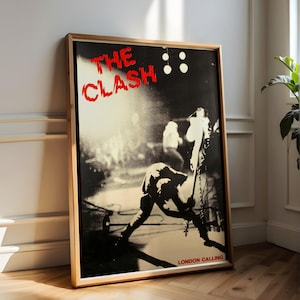 The Clash London Calling, Digital Wall Art, Punk Rock Poster, Band Print, Music Poster, Printable Art, Home Decor