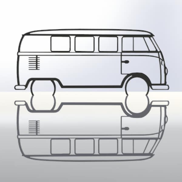 Volkswagen T1 wall decoration STL file