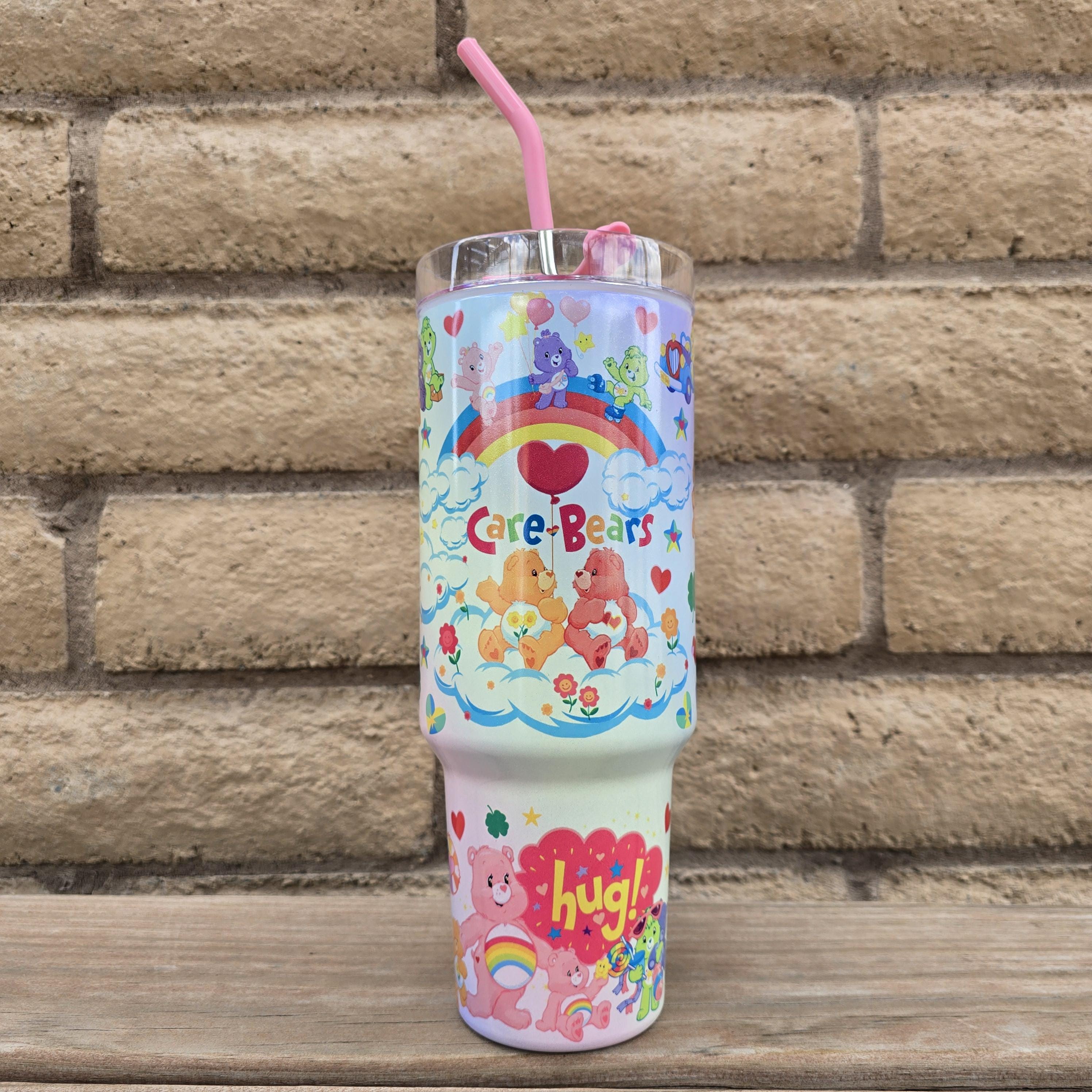 Rainbow Bear 40oz Tumbler - Stainless Steel Multicolor Cup With Hanlde