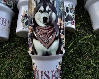 Husky Mama 40oz Tumbler: Insulated Stainless Steel Dog Mom Gift