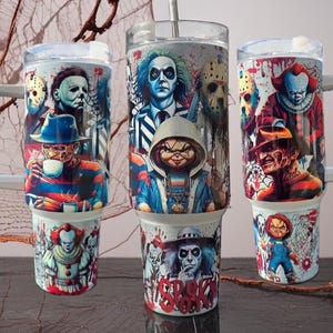 Halloween Movie 40oz Tumbler | Stainless Steel Insulated Cup for Fans & Collectors, Gore Gift Idea, Nightmare, Scary, Killer Mug