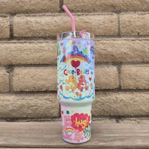 Cartoon Bears 40oz Tumbler Stainless Steel Vacuum Insulated Travel Mug with Handle Durable Coffee Cup