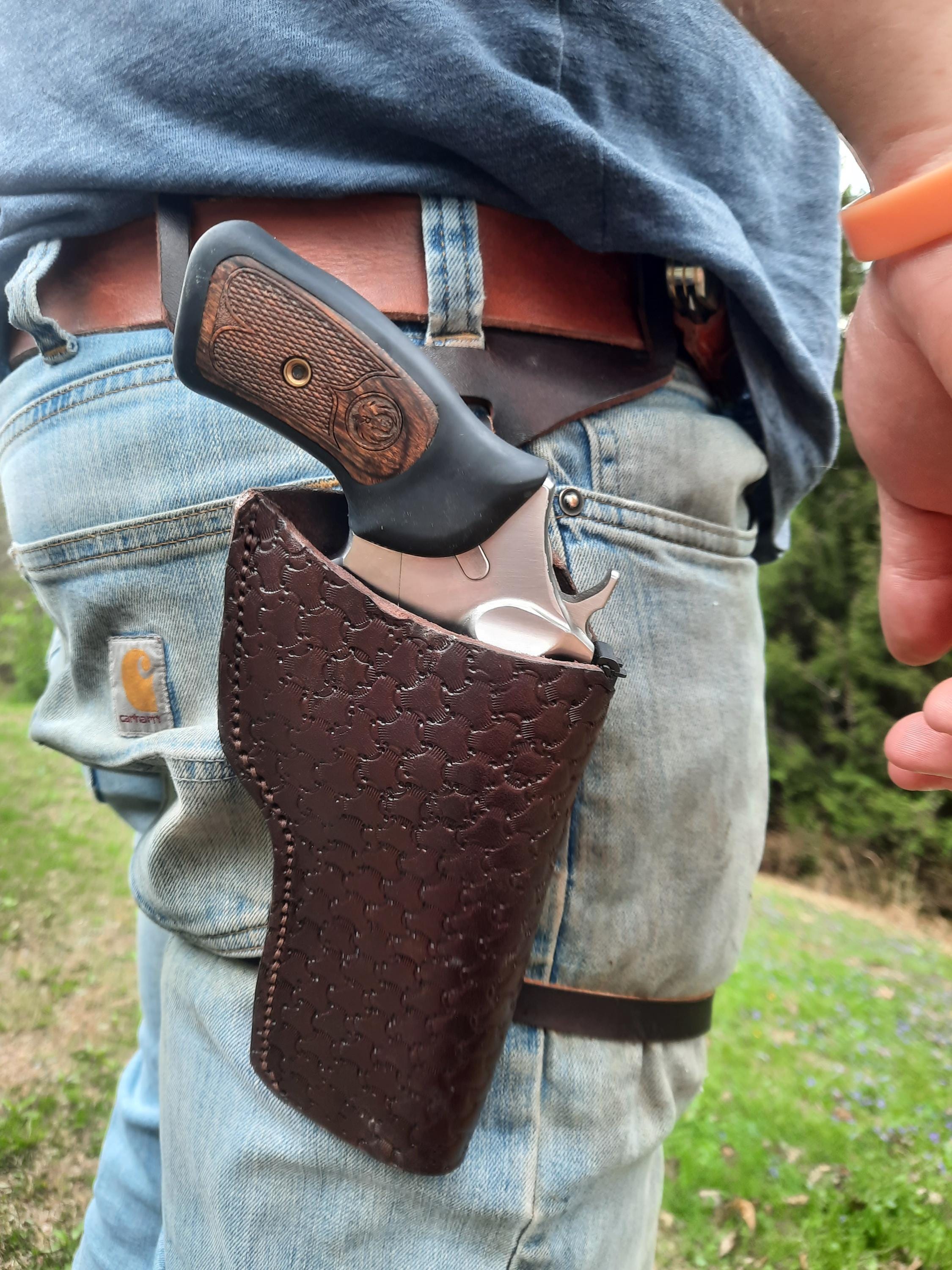 Drop Leg Carry Holster, Custom Revolver Holster, No Pattern Custom  display picture 1