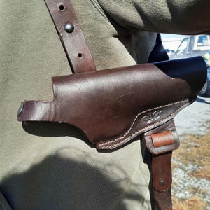 Shoulder Holster, Leather Shoulder Holsters,  No Pattern, Handmade Leather Shoulder Holster, Custom Leather Shoulder Holster
