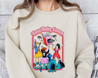 Easy Bake Coven Halloween Sweatshirt, 90s Horror Movie Sweater, Womens Halloween Sweat