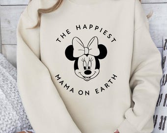 Happiest Mama On Earth Disney Sweatshirt, Disney Trip Mama Sweatshirt, Mother's Day Gift, New Mama Disney Sweatshirt, Disney Shirt for Women