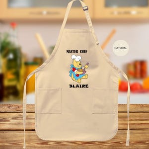 Custom Winnie The Poah Mouse Apron, Disney Baking Apron, Disney Cooking Apron, Disney Lover Gift, Disney Winnie The Poah Apron