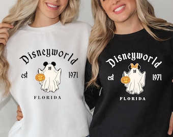 Retro Disneyworld Est 1971 Halloween Sweater, Disneyworld Halloween Florida, Mickey Ghost Sweater, Disney World Halloween Shirt