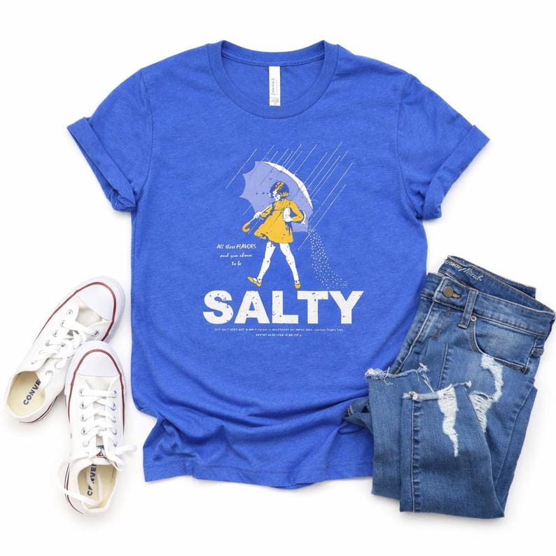 Salty Girl Tee: Women's Vintage Cotton Blend T-Shirt salty girl shirt gift for her vintage style tee summer graphic tee trendy casual tee short sleeve tee sassy graphic top ladies summer round neck tee retro tee summer outfit