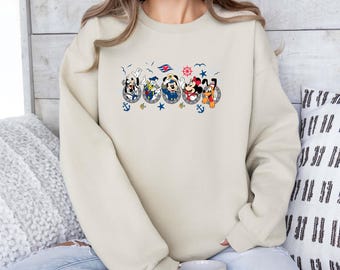 Disney Mickey And Co Cruise Sweatshirt Mickey And Minnie Cruising Sweatshirt Disney Vacation, Disney Cruise, Family Matching