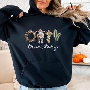 Easter He Is Risen Hoodie, Jesus Easter Hoodie, Hoodie For Women, Cute Easter Outfit, Church Easter Hooded image 2