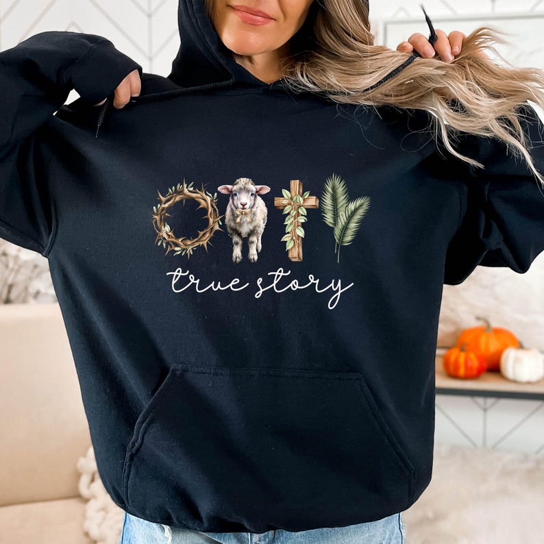 Easter He Is Risen Hoodie, Jesus Easter Hoodie, Hoodie For Women, Cute Easter Outfit, Church Easter Hooded image 2