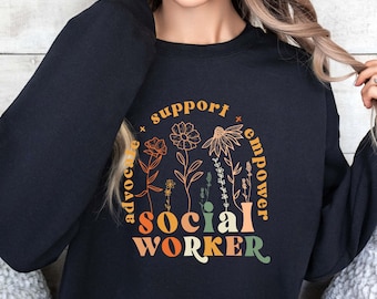School Social Worker Sweatshirt, Retro Social Work Sweater, Social Worker Sweater, Gift for Social Worker