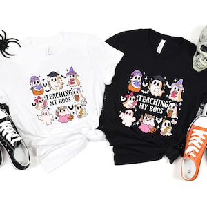Teaching my Boos Shirt // Halloween Teacher Tee // Teacher Shirt // Fall Shirts for Teacher Cute Spooky Teacher Ghost Shirt,
