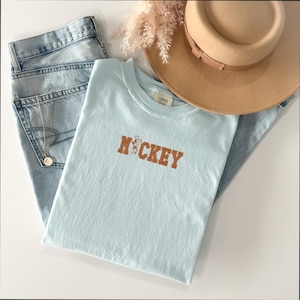 Embroidery Shirt, Mickey Shirt, Vintage Disney Tee, Disney Inspired Gift, Embroidery Fan Shirt Disney Inspired Embroidery Tee