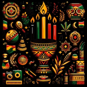 Kwanzaa PNG, African Kwanzaa Digital Download, Holiday Clipart, Cultural Celebration, African Kwanzaa PNG Clipart, trending png