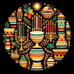 Kwanzaa PNG, African Kwanzaa Digital Download, Holiday Clipart, Cultural Celebration, African Kwanzaa PNG Clipart, trending png