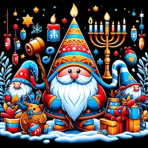 Buon Hanukkah, Hanukkah PNG, Gnomi di Hanukkah, Buon Hanukkah PNG, Gnomi di Hanukkah PNG, png di tendenza