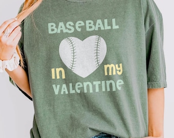 T-shirt de baseball aux couleurs confortables de la Saint-Valentin