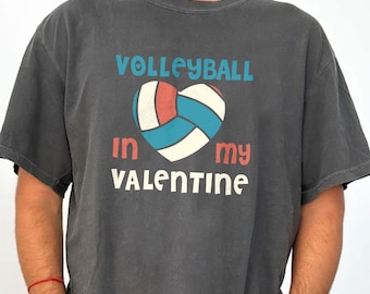T-shirt de volley-ball aux couleurs confortables pour la Saint-Valentin, cadeau pour petit ami