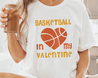 T-shirt de basket-ball pour la Saint-Valentin, T-shirt boyfriend Comfort Colors
