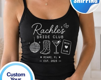 Débardeur personnalisé pour le club des futures mariées, T-shirt de mariage personnalisé pour enterrement de vie de jeune fille