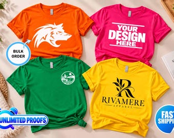 Custom Design Printed Shirts, Personalized Business Printed Logo Tshirt, Text Photo Shirt Bulk Orders