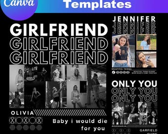 Girlfriend canva bewerkbare sjabloon, custom bootleg rap foto ontwerpsjablonen, DIY 90's Only You foto's T-shirt vriendje, gezicht foto Tee